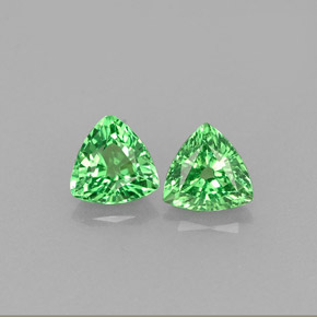 0.59 ct Green Tsavorite Garnet Stone, Natural Tsavorite Garnet in Trillion Facet Shape for Sale