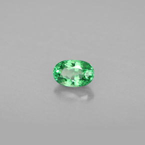 0.64 ct Green Tsavorite Garnet Stone, Natural Tsavorite Garnet in Oval Facet Shape for Sale