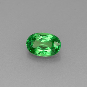 0.63 ct Green Tsavorite Garnet Stone, Natural Tsavorite Garnet in Oval Facet Shape for Sale