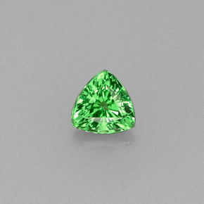 0.24 ct Green Tsavorite Garnet Gemstone, Tsavorite Garnet Gem in Trillion Facet Shape for Sale.