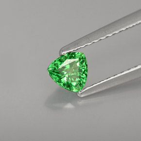 0.39 ct Green Tsavorite Garnet Stone, Natural Tsavorite Garnet in Trillion Facet Shape for Sale
