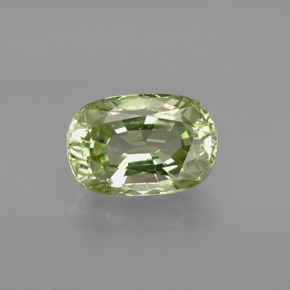 3.14 ct Green Tsavorite Garnet Gemstone, Tsavorite Garnet Gem in Cushion-Cut Shape for Sale.
