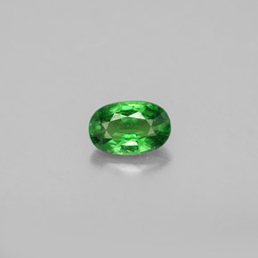 0.62 ct Green Tsavorite Garnet Gemstone, Tsavorite Garnet Gem in Oval Facet Shape for Sale.