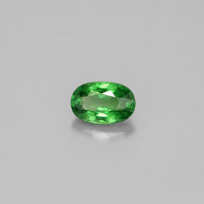 0.62 ct Green Tsavorite Garnet Stone, Natural Tsavorite Garnet in Oval Facet Shape for Sale