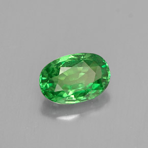 0.65 ct Green Tsavorite Garnet Stone, Natural Tsavorite Garnet in Oval Facet Shape for Sale