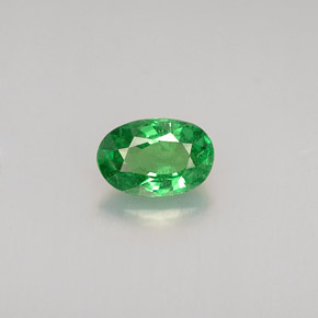 0.56 ct Green Tsavorite Garnet Gemstone, Tsavorite Garnet Gem in Oval Facet Shape for Sale.