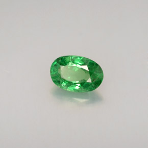 0.56 ct Green Tsavorite Garnet Stone, Natural Tsavorite Garnet in Oval Facet Shape for Sale