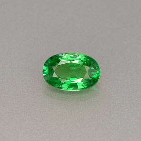 0.60 ct Green Tsavorite Garnet Stone, Natural Tsavorite Garnet in Oval Facet Shape for Sale