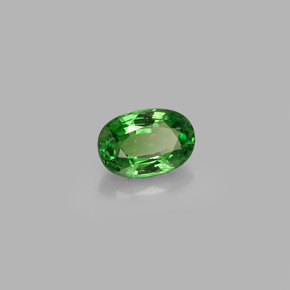 0.58 ct Green Tsavorite Garnet Stone, Natural Tsavorite Garnet in Oval Facet Shape for Sale