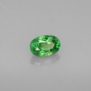 0.63 ct Green Tsavorite Garnet Stone, Natural Tsavorite Garnet in Oval Facet Shape for Sale