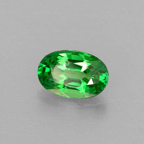 0.50 ct Green Tsavorite Garnet Stone, Natural Tsavorite Garnet in Oval Facet Shape for Sale