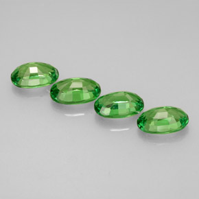Tsavorite Garnet Gemstone in 6 x 4.2 mm Size for Sale, Tsavorite Garnet Stone in Chrome Green Color