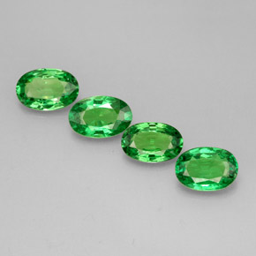 2.07 ct Green Tsavorite Garnet Gemstone, Tsavorite Garnet Gem in Oval Facet Shape for Sale.