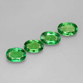 2.07 ct Green Tsavorite Garnet Stone, Natural Tsavorite Garnet in Oval Facet Shape for Sale