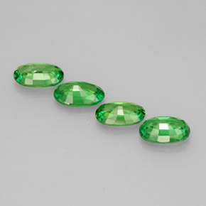 Tsavorite Garnet Gemstone in 6 x 4 mm (calibrated) Size for Sale, Tsavorite Garnet Stone in Chrome Green Color