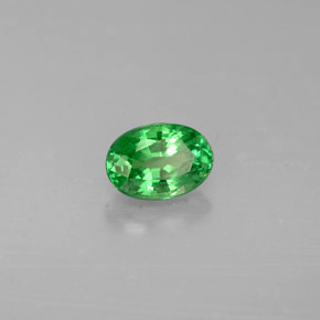0.61 ct Green Tsavorite Garnet Stone, Natural Tsavorite Garnet in Oval Facet Shape for Sale