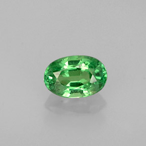 0.61 ct Green Tsavorite Garnet Gemstone, Tsavorite Garnet Gem in Oval Facet Shape for Sale.