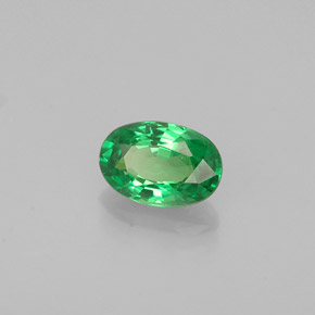 0.51 ct Green Tsavorite Garnet Stone, Natural Tsavorite Garnet in Oval Facet Shape for Sale