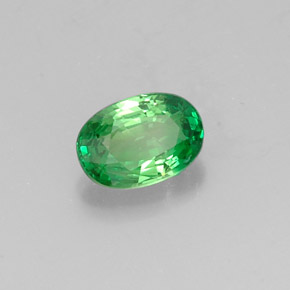 0.62 ct Green Tsavorite Garnet Stone, Natural Tsavorite Garnet in Oval Facet Shape for Sale