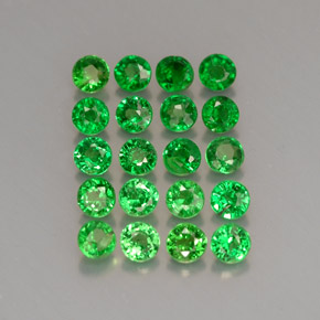 1.32 ct Green Tsavorite Garnet Gemstone, Tsavorite Garnet Gem in Round Facet Shape for Sale.