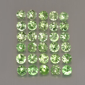 1.44 ct Green Tsavorite Garnet Stone, Natural Tsavorite Garnet in Diamond-Cut Shape for Sale