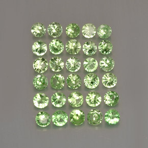 1.36 ct Green Tsavorite Garnet Gemstone, Tsavorite Garnet Gem in Diamond-Cut Shape for Sale.