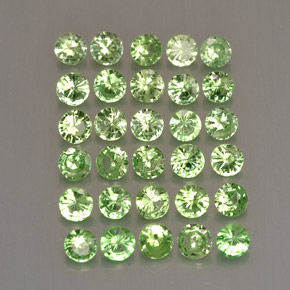 1.36 ct Green Tsavorite Garnet Stone, Natural Tsavorite Garnet in Diamond-Cut Shape for Sale