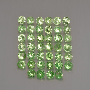 1.29 ct Green Tsavorite Garnet Gemstone, Tsavorite Garnet Gem in Diamond-Cut Shape for Sale.