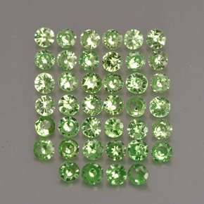1.29 ct Green Tsavorite Garnet Stone, Natural Tsavorite Garnet in Diamond-Cut Shape for Sale