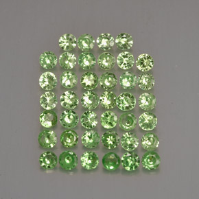 1.64 ct Green Tsavorite Garnet Gemstone, Tsavorite Garnet Gem in Diamond-Cut Shape for Sale.