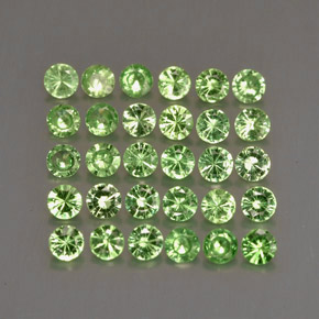 1.40 ct Green Tsavorite Garnet Gemstone, Tsavorite Garnet Gem in Diamond-Cut Shape for Sale.