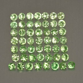 1.09 ct Green Tsavorite Garnet Gemstone, Tsavorite Garnet Gem in Diamond-Cut Shape for Sale.