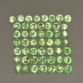 1.03 ct Green Tsavorite Garnet Gemstone, Tsavorite Garnet Gem in Diamond-Cut Shape for Sale.