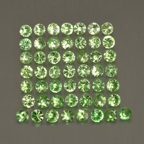 1.13 ct Green Tsavorite Garnet Gemstone, Tsavorite Garnet Gem in Diamond-Cut Shape for Sale.