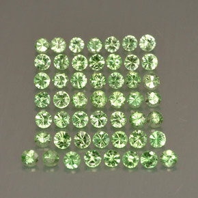 1.00 ct Green Tsavorite Garnet Gemstone, Tsavorite Garnet Gem in Diamond-Cut Shape for Sale.