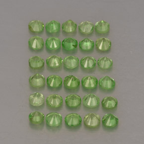 Tsavorite Garnet Gemstone in 2 mm (calibrated) Size for Sale, Tsavorite Garnet Stone in Light Green Color