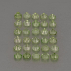 Tsavorite Garnet Gemstone in 2 mm (calibrated) Size for Sale, Tsavorite Garnet Stone in Light Green Color