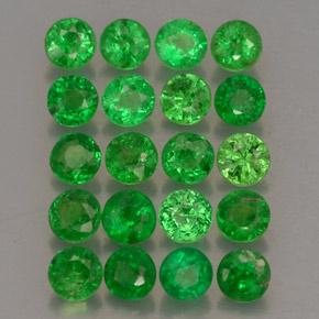 1.57 ct Green Tsavorite Garnet Stone, Natural Tsavorite Garnet in Round Facet Shape for Sale