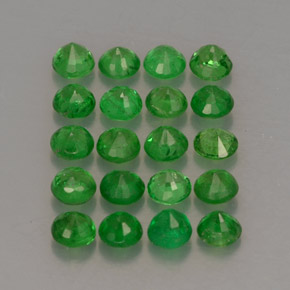 Tsavorite Garnet Gemstone in 2.5 mm (calibrated) Size for Sale, Tsavorite Garnet Stone in Green Color