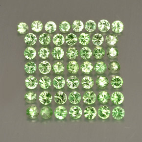 1.52 ct Green Tsavorite Garnet Stone, Natural Tsavorite Garnet in Diamond-Cut Shape for Sale