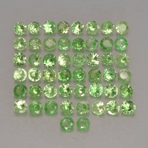 1.35 ct Green Tsavorite Garnet Gemstone, Tsavorite Garnet Gem in Diamond-Cut Shape for Sale.