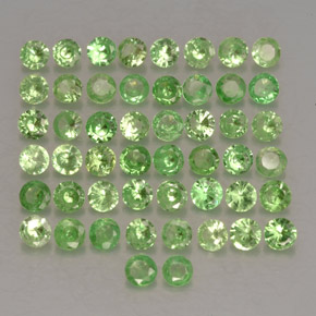 1.35 ct Green Tsavorite Garnet Stone, Natural Tsavorite Garnet in Diamond-Cut Shape for Sale