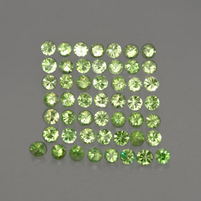 1.38 ct Green Tsavorite Garnet Gemstone, Tsavorite Garnet Gem in Diamond-Cut Shape for Sale.