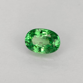0.65 ct Green Tsavorite Garnet Stone, Natural Tsavorite Garnet in Oval Facet Shape for Sale