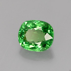 1.20 ct Green Tsavorite Garnet Stone, Natural Tsavorite Garnet in Cushion-Cut Shape for Sale