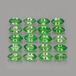 3.67 ctw Green Tsavorite Garnet Stones, Natural Tsavorite Garnet in Marquise Facet Shape for Sale