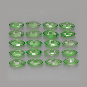 Tsavorite Garnet Gemstones in 5.1 x 2.6 mm Size for Sale, Tsavorite Garnet Stones in Chrome Green Color