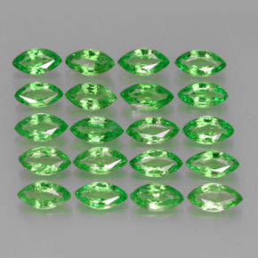 3.38 ct Green Tsavorite Garnet Gemstone, Tsavorite Garnet Gem in Marquise Facet Shape for Sale.