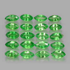 4.10 ct Green Tsavorite Garnet Gemstone, Tsavorite Garnet Gem in Marquise Facet Shape for Sale.