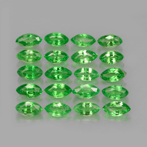 4.10 ct Green Tsavorite Garnet Stone, Natural Tsavorite Garnet in Marquise Facet Shape for Sale